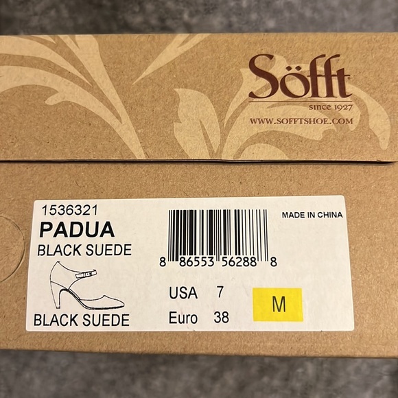 Black suede w animal print patent leather back - Picture 8 of 9